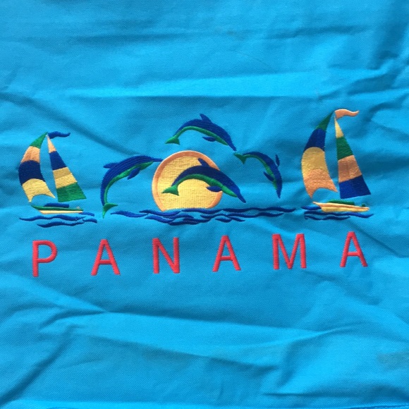 Panama Large Canvas Tote Bag Zipper Closure - Picture 2 of 9